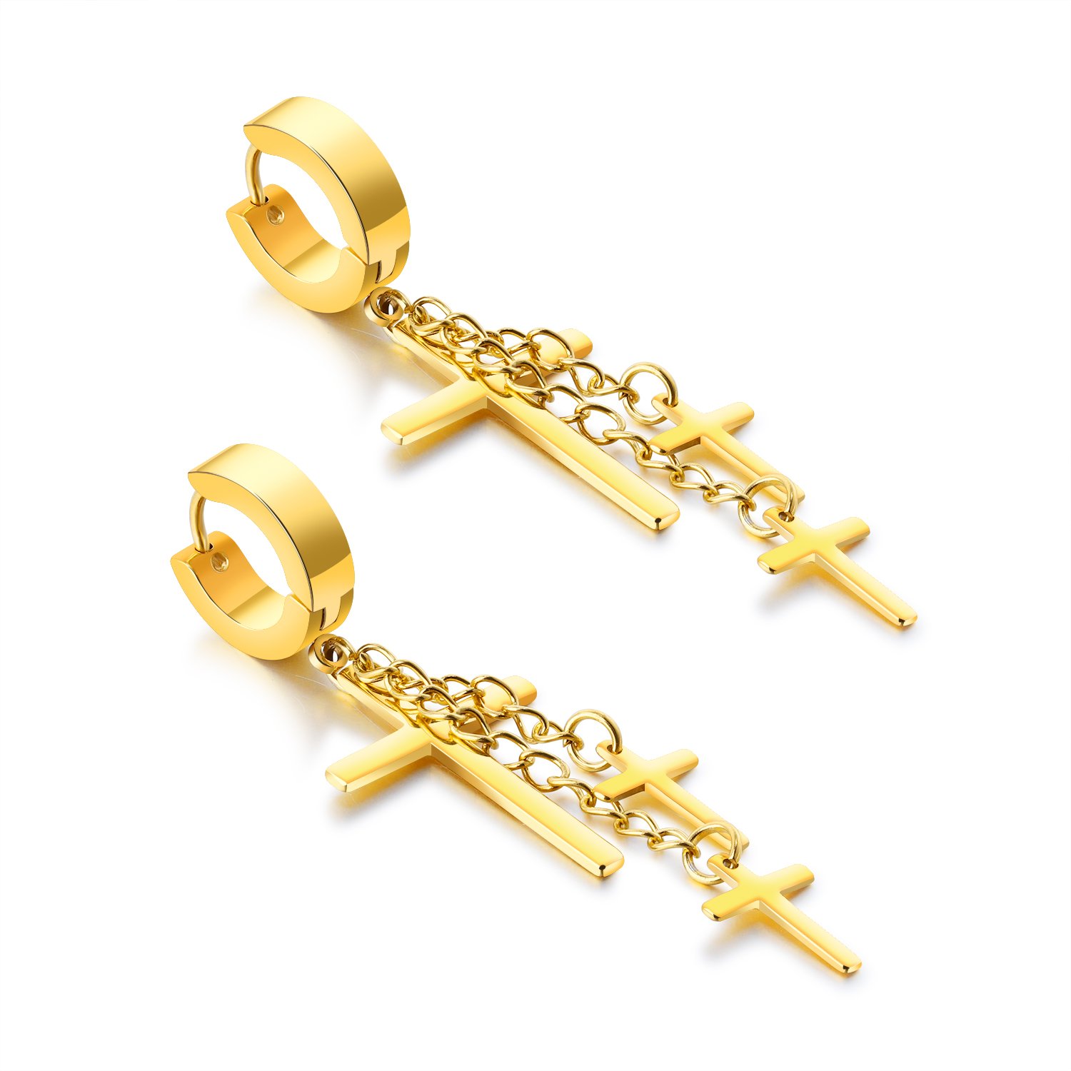 Amazon.co.jp: AIKS ジュエリー ブランド フープピアス ゴールド